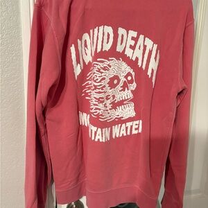 Super Cool Liquid Death Mountain Water Pink Sweatshirt